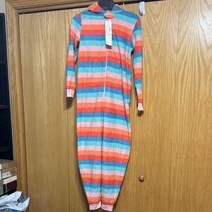 Gymboree Multicolor Striped Kids Hooded Pajamas